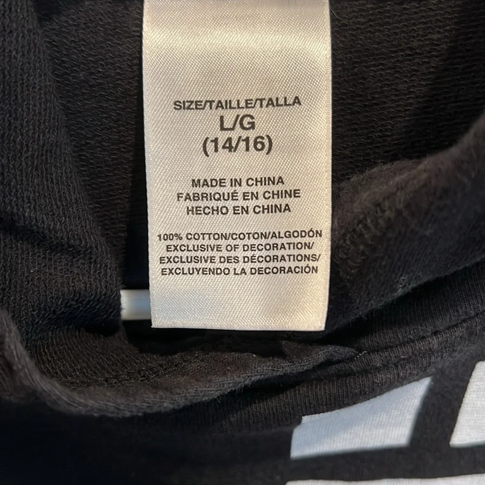 Adidas Black Youth Boys Size L/G (14/16) Hoodie/Sweatshirt w/Adidas Graphic - Picture 5 of 7